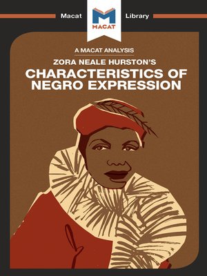 cover image of An Analysis of Zora Heale Hurston's Characteristics of Negro Expression